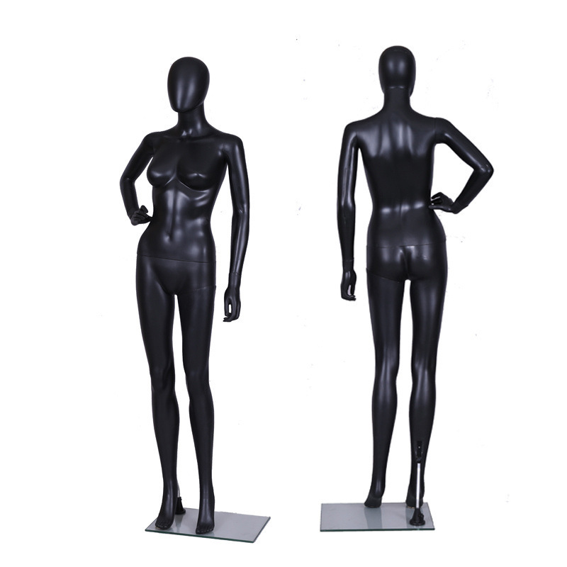 Plastic model black mannequin female full body model clothing model clothing store model props display shelf Plastic model black mannequin female full body model clothing model clothing store model props display shelf