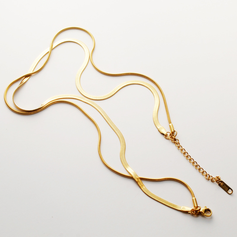 12g Weight Layered Necklaces Classification 1 Piece Quantity Daily Occasion Stainless Steel Material Heart Shape Pattern Women'S Gender Plating Design Fashion Style Fashion Heart Shape Stainless Steel Plating Layered Necklaces 1 Piece 4