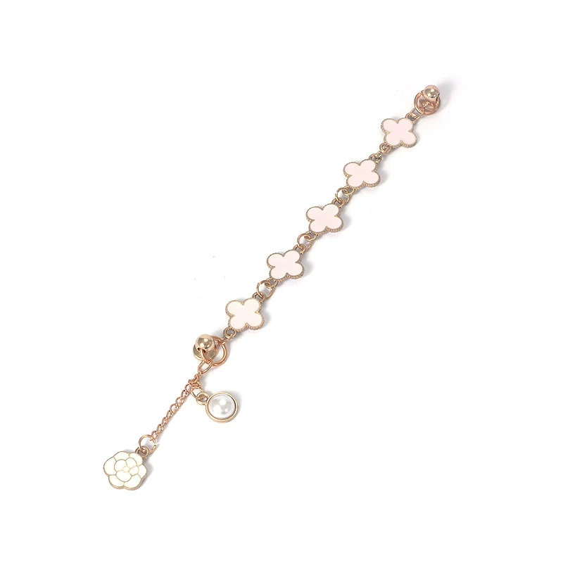 Phone case, accessory, bracelet pearl, creative mobile phone, DIY, four-leaf clover