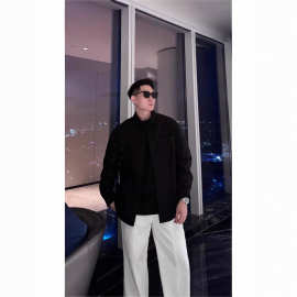 满天星长袖衬衣男士秋冬穿搭潮流青春洋气时尚帅气翻领衬衫外套潮