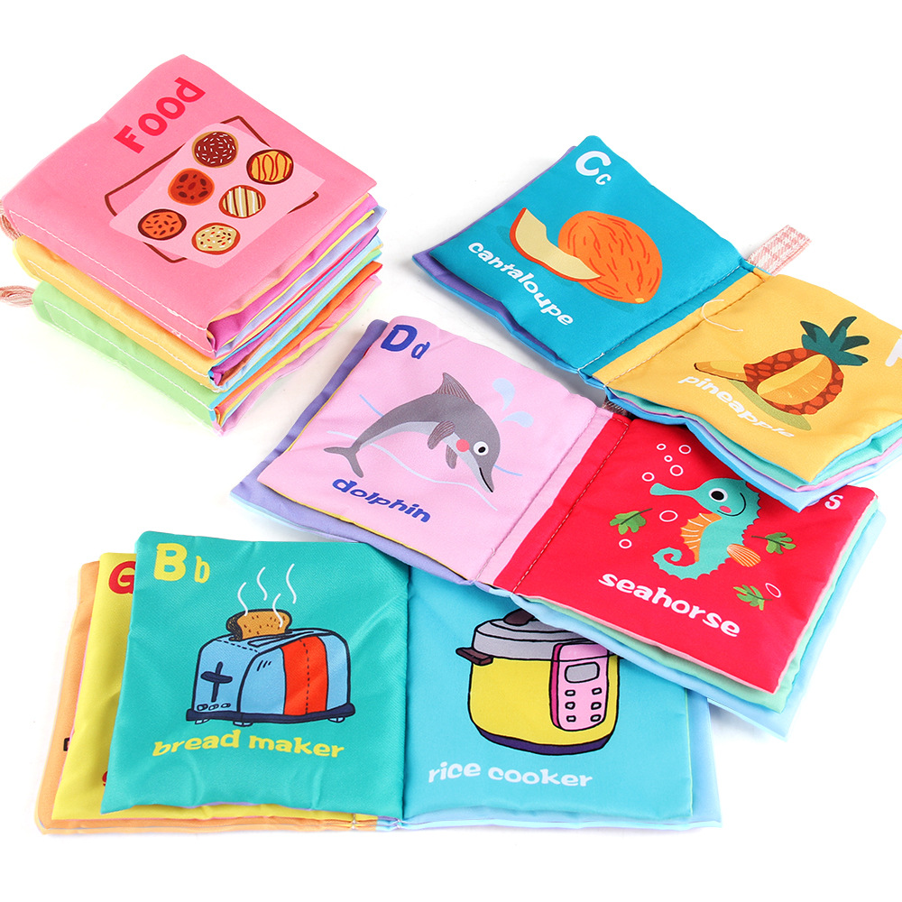 Fuente de fabricación de libros de tela para bebés de marzo a junio de bebés con dedos sonidos no pueden desgarrarse y morder juguetes estéreo de educación temprana