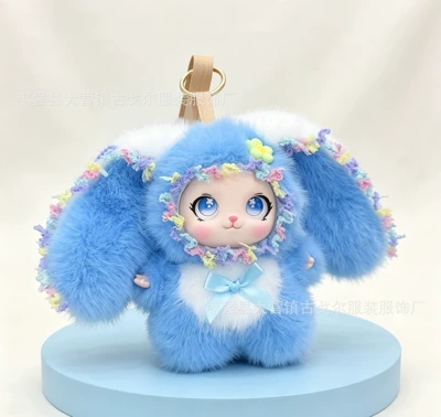 Loli doll rabbit, Pluş açarlıqlar - sky-blue-about-17cm