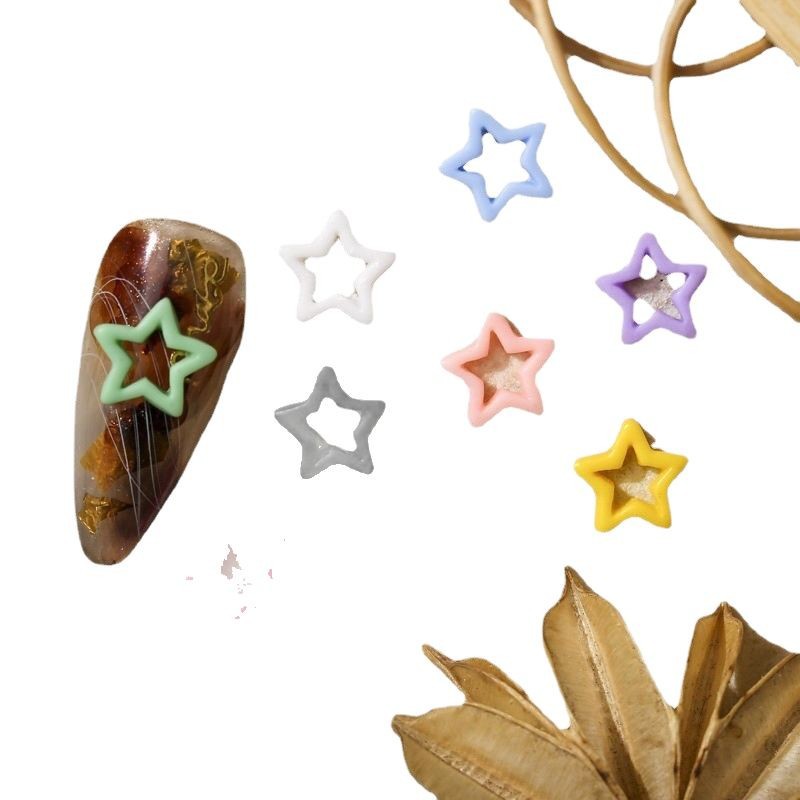 small multicoloured nail decoration for manicure heart-shaped heart…