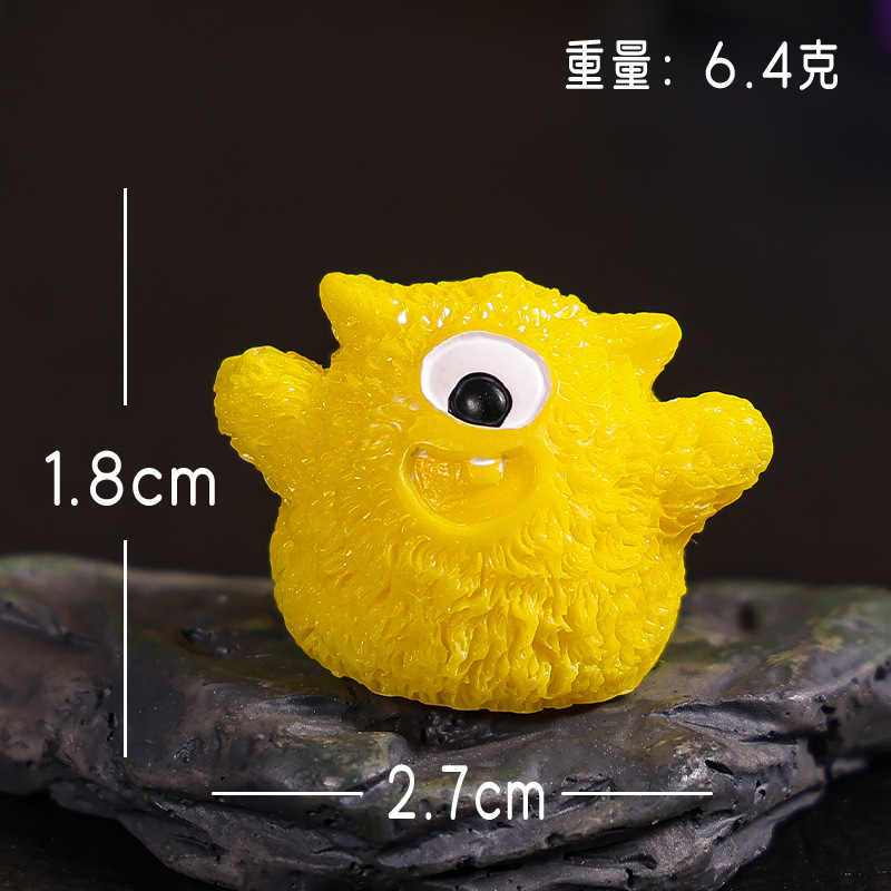 ハロウィンミニチュア装飾品小さな毛皮のモンスタードールハウスホームカーデスクトップ樹脂 diy クラフト装飾小さな装飾品|undefined