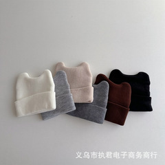 韓国版の子供の毛糸の帽子秋冬の男女の赤ちゃんはかわいいです。