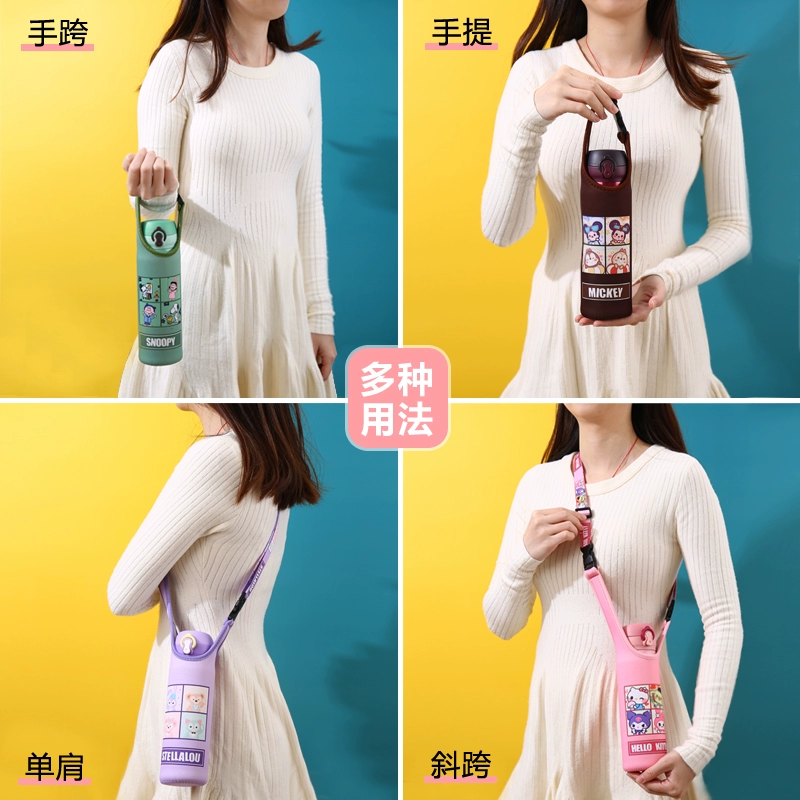 Набор термальных чашек длинный ремешок наклон универсальный портативный стакан для воды, теплоизоляционный защитный чехол 350-500-7 лошадей