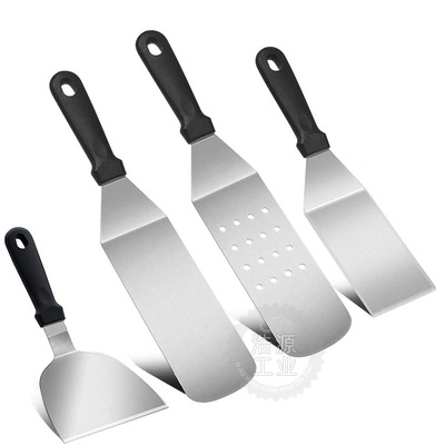 不鏽鋼煎鏟套裝BBQ烤具鐵板燒牛扒煎鏟料理鏟組合18件套工廠現貨