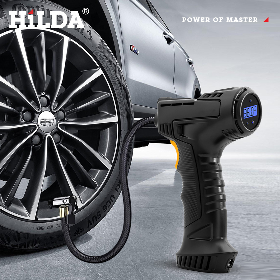 HILDA / fábrica de HILDA 7.4v bomba de inflado eléctrica de litio bomba de inflado portátil bomba de inflado pistola de aire