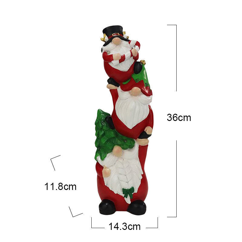 Resin Crafts Ornaments Customized Santa Claus Holiday Home Personalized Outdoor Garden Decorations Gifts Handmade