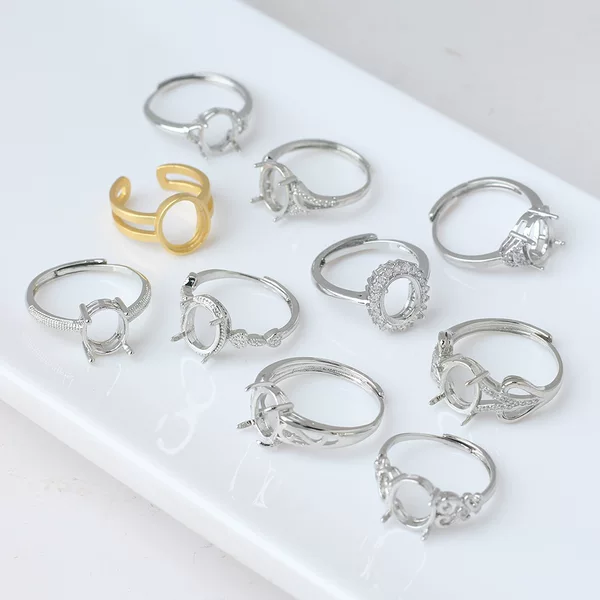 8x 10 ring holder French elegant small fragrant wind ring palace expensive lace auspicious clouds waves clawless finger ring female