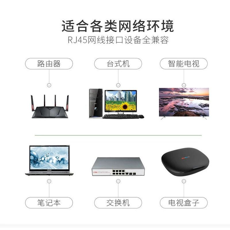 Jinghua Five Category Line Switch RJ45 Crystal Head Monitoring router PC non -shielding all -copper CAT5 network cable