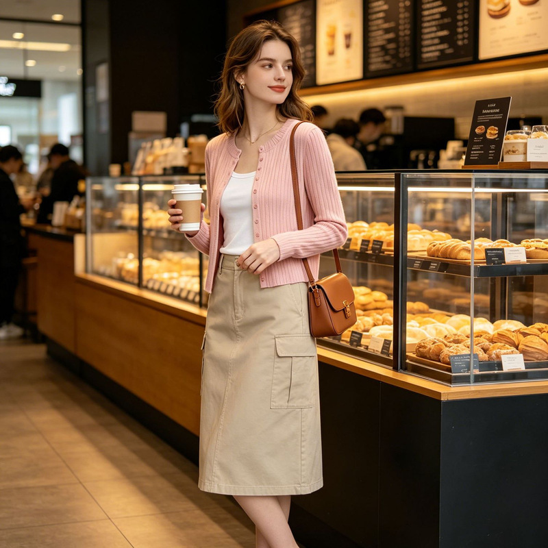 Cross-Border Exclusive Supply of Women's Clothing 2026 Spring and Autumn Hot-Selling Solid Color Simple Style Single-Breasted Versatile Commuter Style Knitted Jacket