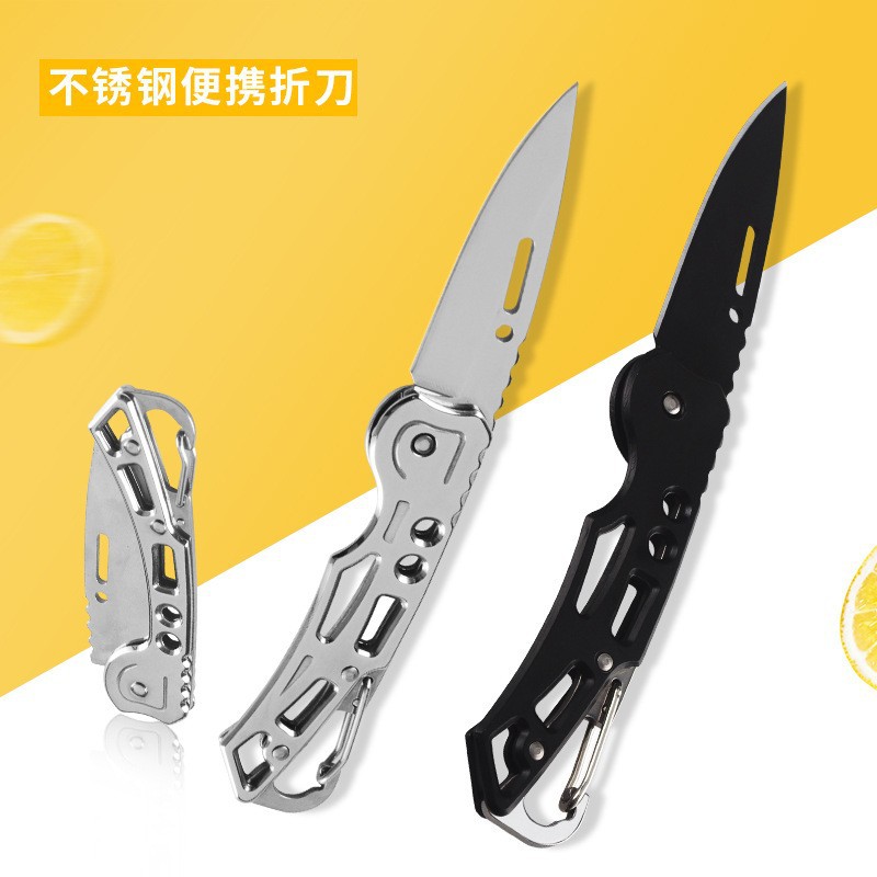 批发户外折叠小刀 野外露营随身不锈钢户外小刀水果刀博小克刀