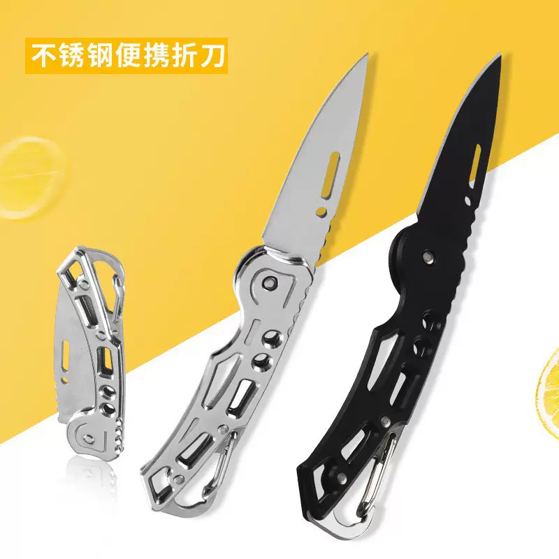 批发户外折叠小刀 野外露营随身不锈钢户外小刀水果刀博小克刀