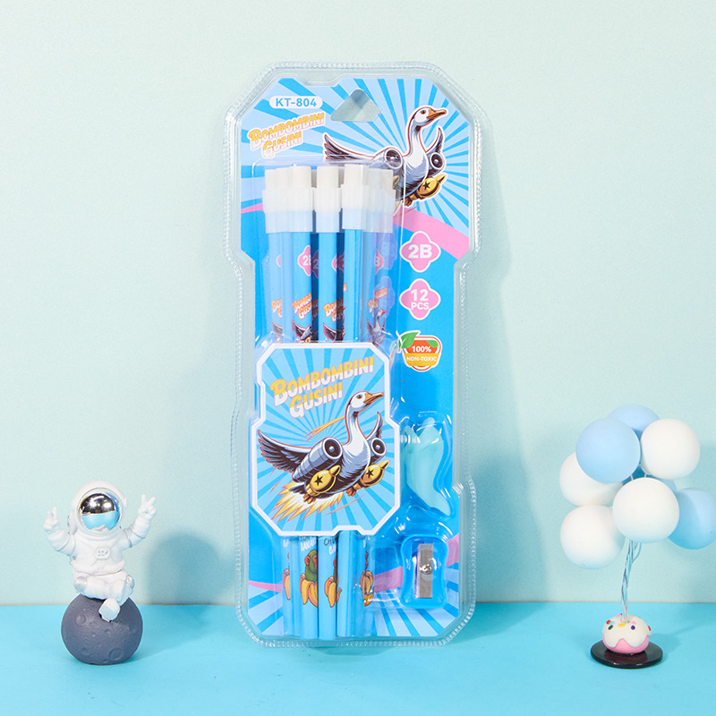 Transfronterizos extranjeros AI montaña y mar creativo lápiz de dibujos animados estudiantes de primaria niños 2B escritura lápiz papelería al por mayor