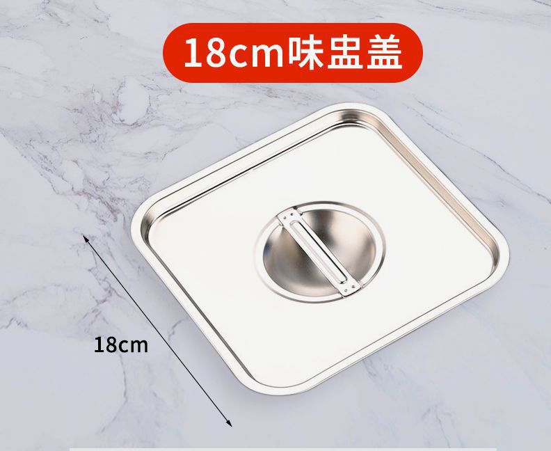 Jarra de condimento de acero inoxidable con tapa de cocina cuenca de cerdo barril cuadrado caja de condimento de almacenamiento comercial condimento tarro