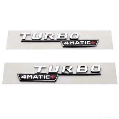 Suitable for Mercedes-Benz Turbo Body sticker - turbo-4matcsilver-pair-flat