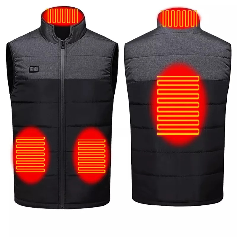 검은 색과 회색 이중 제어 4 영역