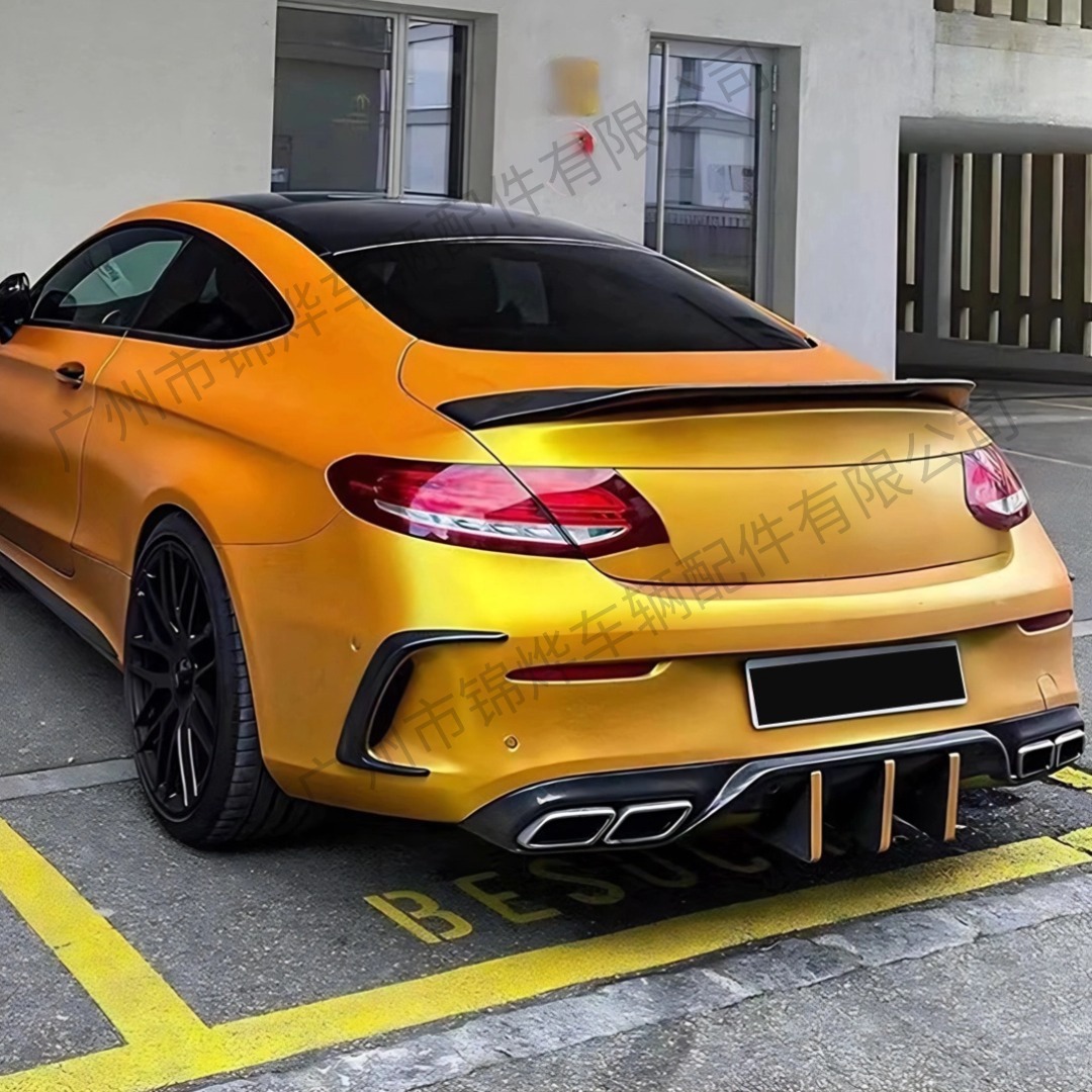 Suitable for 14-22 Mercedes-Benz C-Class Four-Door Sedan W205 Modified R Rear Wing Fixed Wing Modification Accessories Guide Spoiler