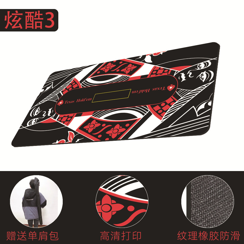 Texas poker estera de mesa Baijia dados paño estera de mesa redonda chip de juego de la tarjeta de Jack Negro alfombra de goma personalización