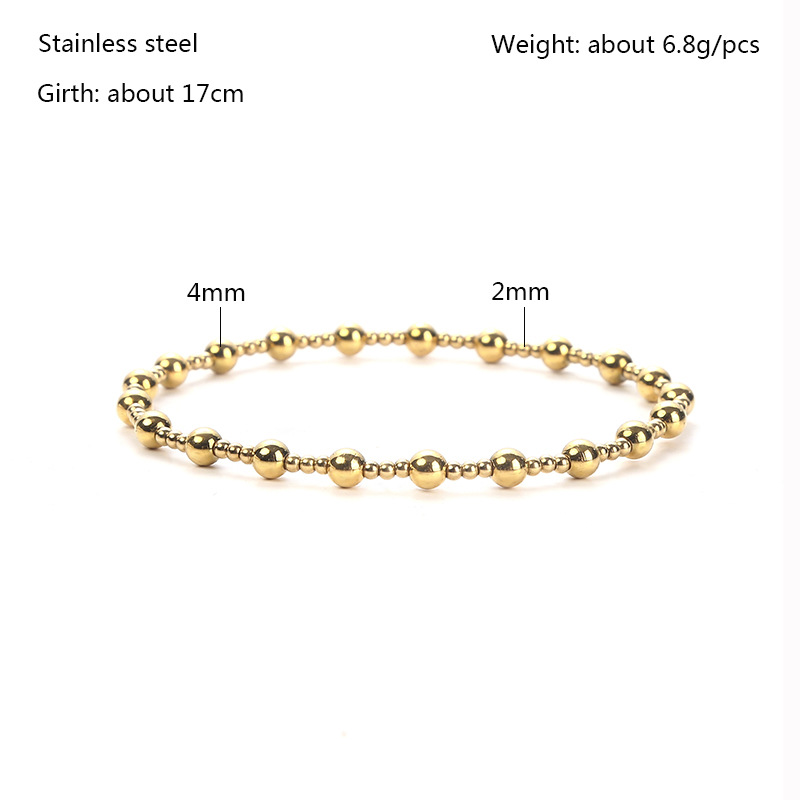 7g Weight Basic Geometric Stainless Steel Plating Bracelets 1 Piece