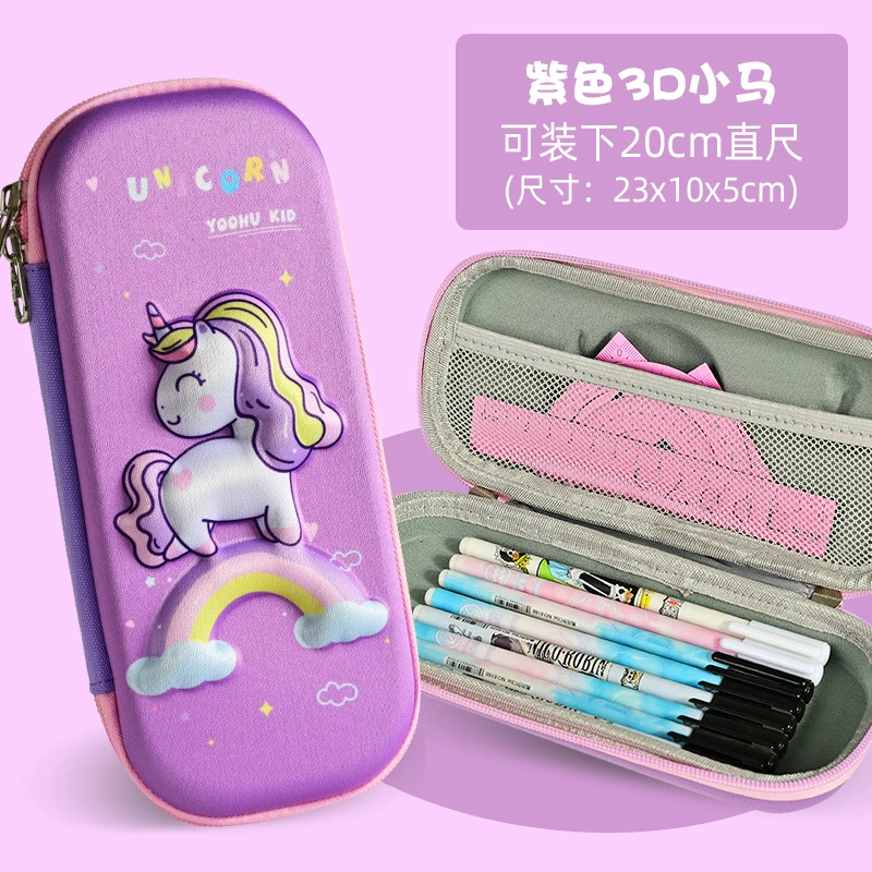 Three dimensional cartoon children's capacious pencil case for elementary school students, wholesale, fall protection