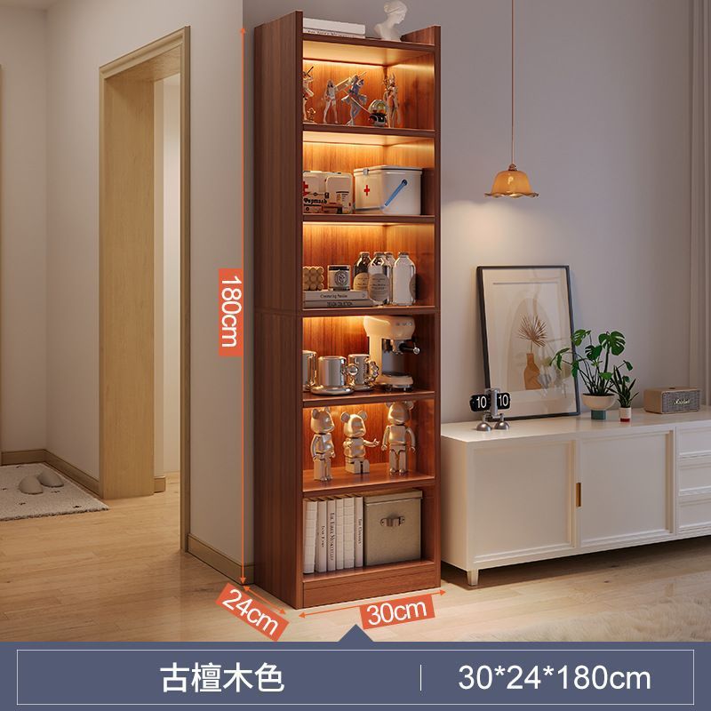 书架置物架落地客厅收纳架书桌旁窄缝储物柜简易柜子靠墙家用书柜|undefined