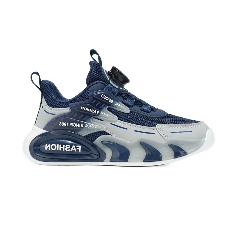 Zapatos de botón giratorio para niños primavera y otoño zapatos de malla transpirables para niños zapatos de corrida de moda universal al por mayor