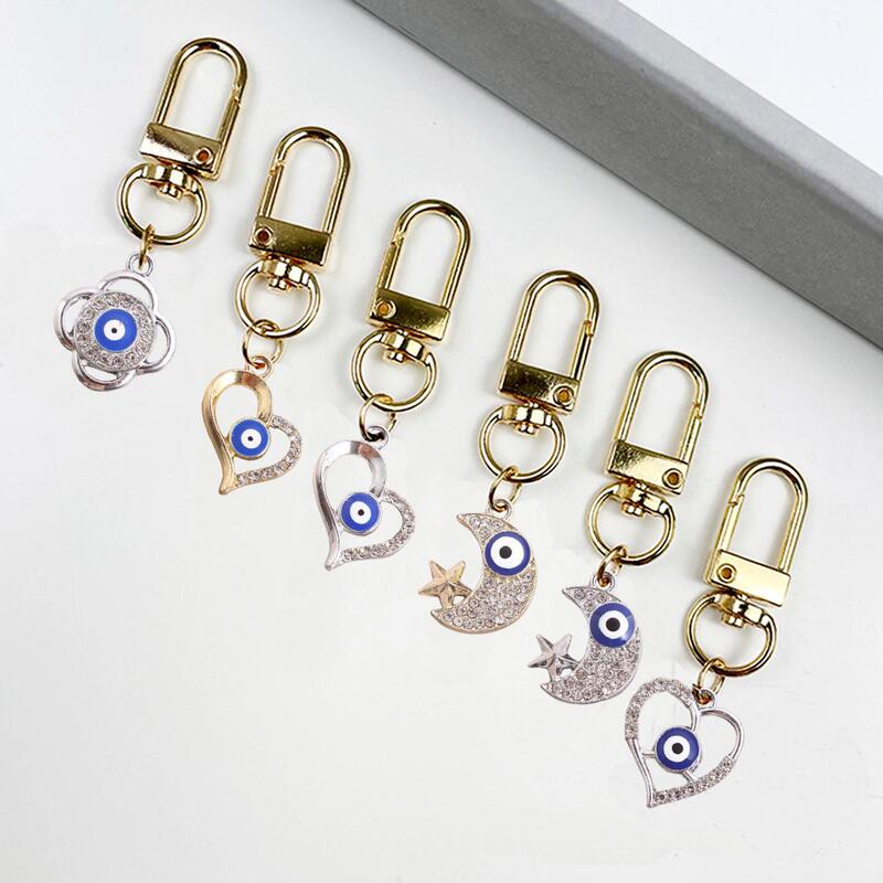 etsy Diamond Evil Eye Necklace Creative Blue Eyes Clavicle Chain Devil's Eye Door Keychain Alloy