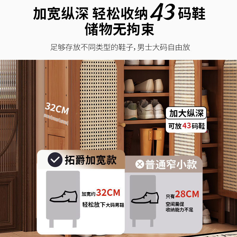 门口入门鞋柜2025新款爆款高档鞋架多层大容量带门防尘鞋子收纳柜|undefined