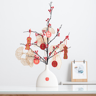 Nordic ins Style Ceramic Vase Dried Flower Decorative Ornaments Creative Home Homestay Living Room Flower Arranging Small Vase Plain Embryo