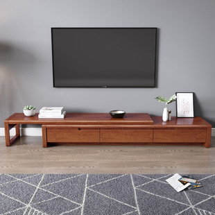 All Solid Wood Tv Cabinet for Home Modern Simple Small Apartment Extendable Multi-Size Living Room Bedroom Floor Cabinet Video Cabinet