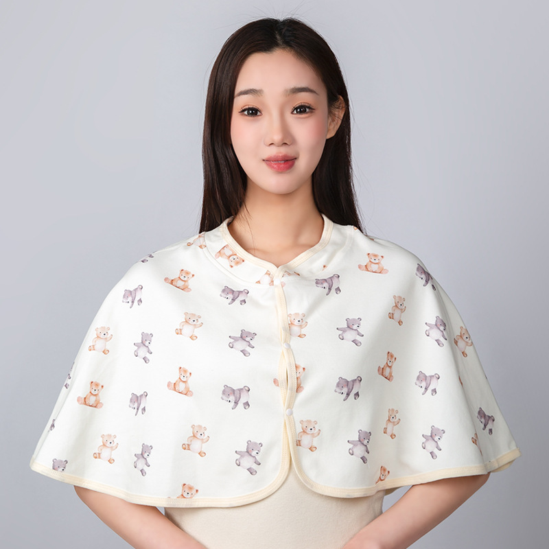 【かわいい淘】夏の産婦月子ストール単層純綿薄手防風マント肩保温座月子|undefined