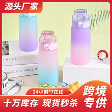 果香味杯创意水杯tritan运动健身带手柄儿童轻奢高级感大容量跨境