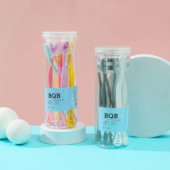 Multifunctional 8-piece tongue scraping toothbrush, functional toothbrush, soft-bristled adult toothbrush, soft-bristled wholesale manufacturer