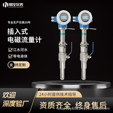 电磁流量计分体插入式智能防腐海废污水盐酸碱液体浆液流量计DN50