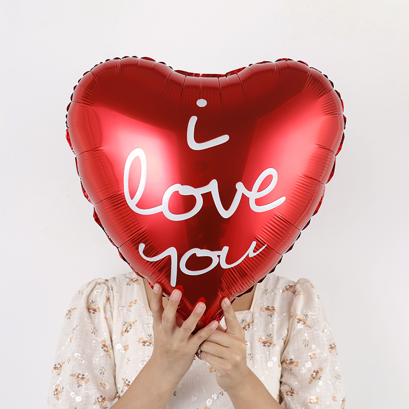 Valentine's Day Heart Shape Aluminum Film Date Balloons display picture 3