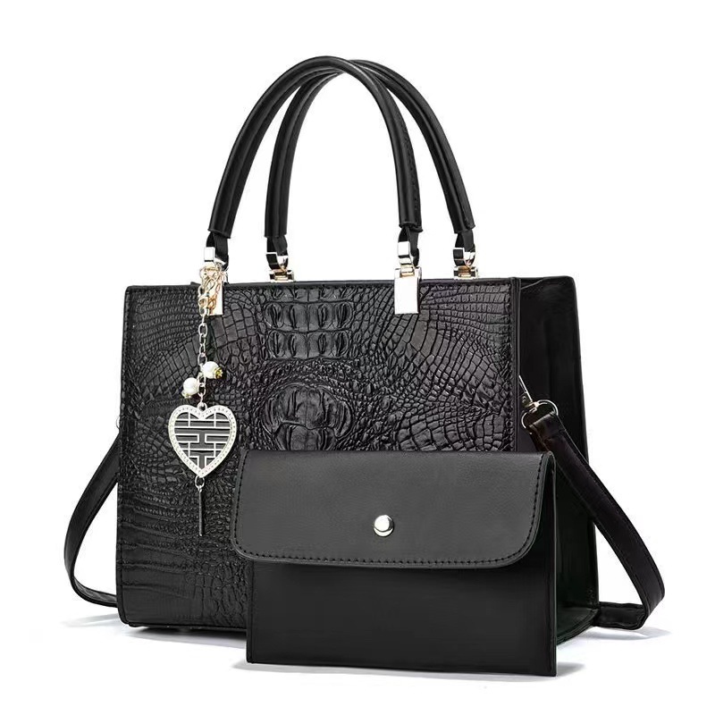 Taizhou bolso de mujer piel brillante cocodrilo piedra textura bolsa de gran capacidad de hombro bolso de mano bolsas grandes