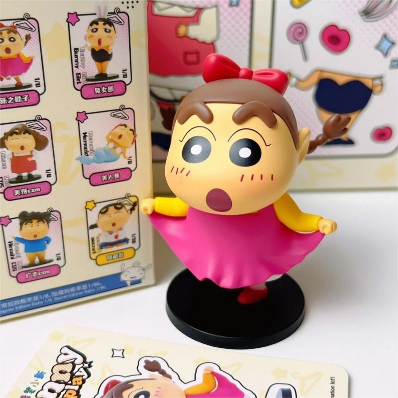 Figura sorpresa de Crayon Shin-chan serie Cos, muñeco coleccionable divertido de edición limitada, regalo de cumpleaños original