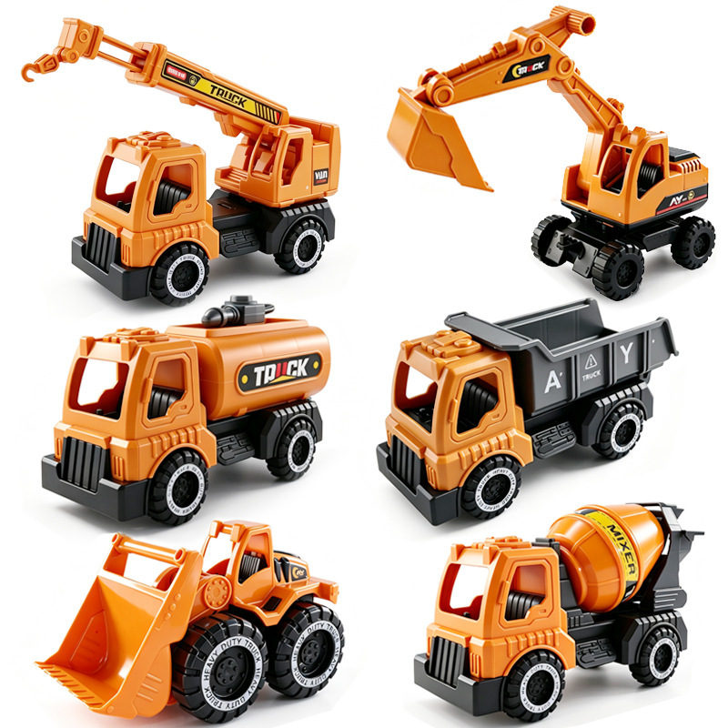 Children's Large-Scale Realistic Construction Vehicle Inertia Mixer Truck Excavator Pull-Back Dump Truck Boys' Sliding Toy Car Children's Large-Scale Realistic Construction Vehicle Inertia Mixer Truck Excavator Pull-Back Dump Truck Boys' Sliding Toy Car