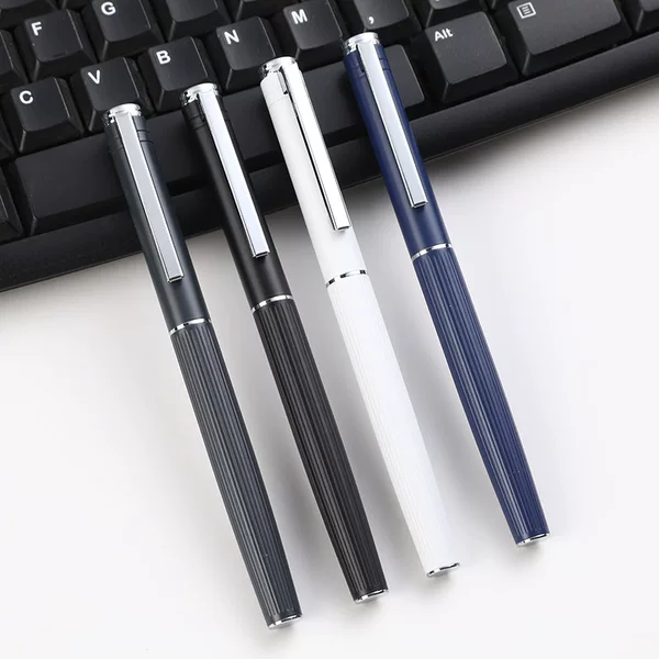 Direct Selling Business Special Metal Signature Pen Black Sand Metal Ball Pen Conference Office Gel Pen Wholesale Advertising Pen
