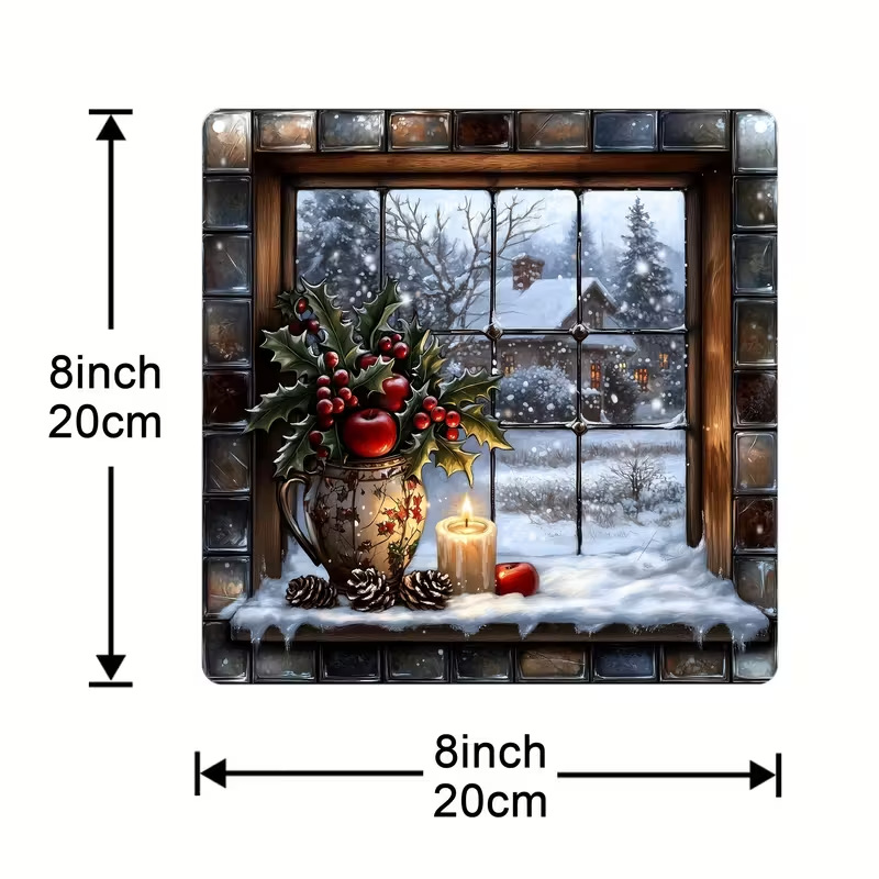 Fabricante de decoración de estilo de Navidad directa, Santa Claus, hombre de pan de jengibre y su casa de pan de jengibre decoración acrílica