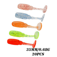 出口路亞餌根釣軟餌微物餌3.5cm/0.68g軟蟲餌20條/盒軟蟲淡水海釣