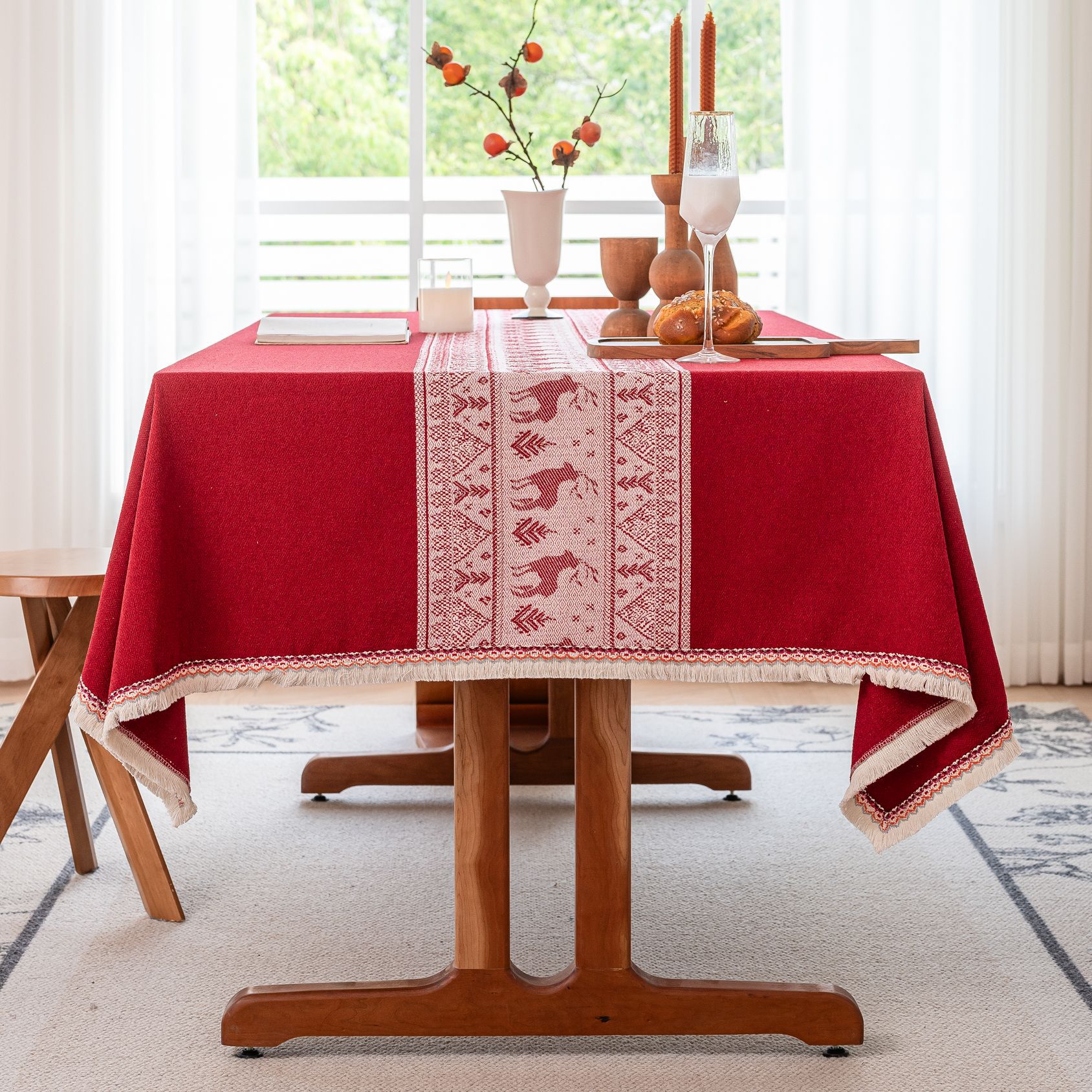 행복한 운율 - 중앙에 있는 붉은 사슴