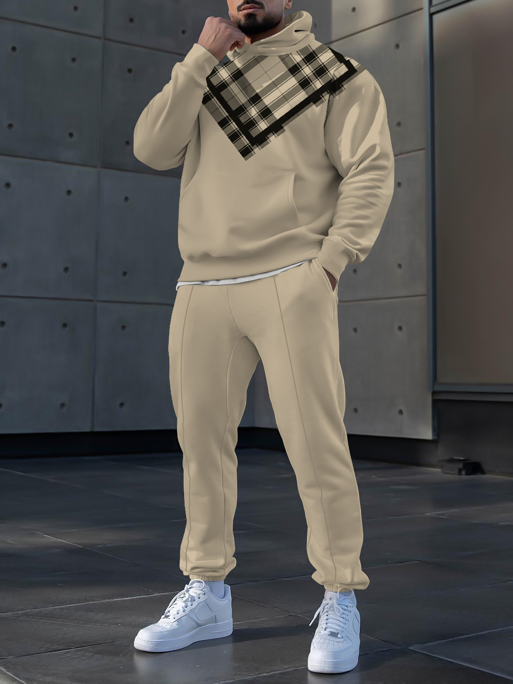 Primavera 2023 nuevo eBay AliExpress Amazon hombres deportes traje casual 3D impreso cuello redondo Pantalones