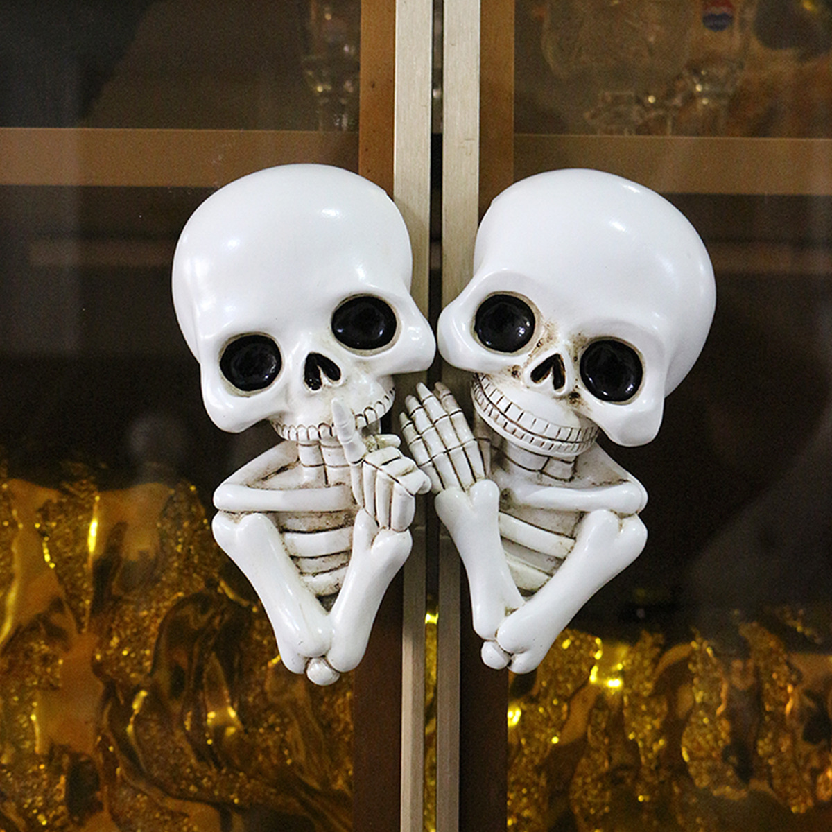  New Gothic Adhesive Skull Frame Ornaments Dwarf Skull Halloween Decorative Crafts Now