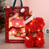 25cm with lamp eternal flower roses creative Christmas gift rose bear to send girls unicorn PE foam bear