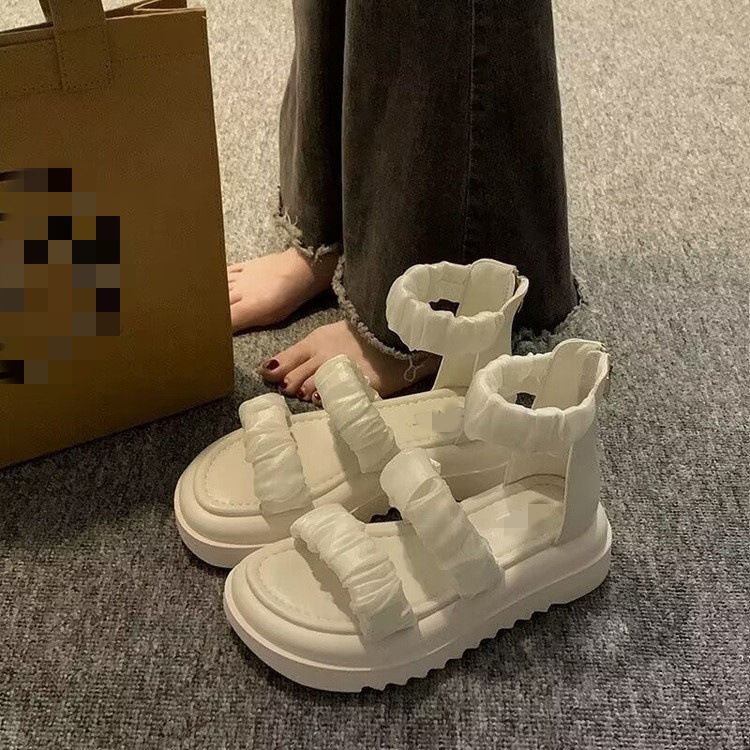 Moda exterior sandalias romanas de hadas 2026 verano nuevo con falda versátil anti-deslizante zapatos de playa casuales