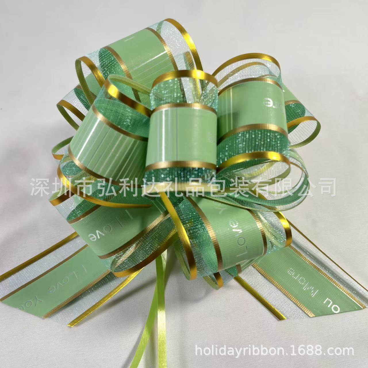 Flor de nieve de mano de cinta de color de flor de la decoración de la caja de regalo del día de San Valentín de boda manija decoración de arco