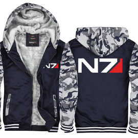 质量效应n7卫衣外套帽衫拉链衣服动漫游戏美剧周边男加绒加厚冬季